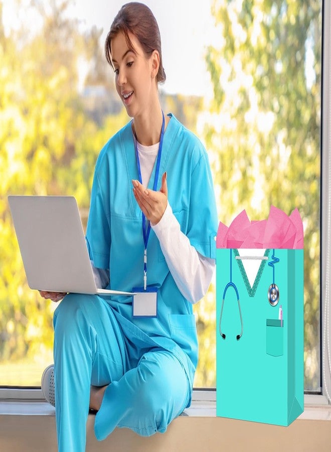 WhatSign Nurse Graduation Gifts Bag - 13" Large Nurse Gift Bags with Tissue Paper and Handle Nursing School Graduation Gifts for Her Women New Nursing Student Gift Bag for Medical School Party Favor - Image 3